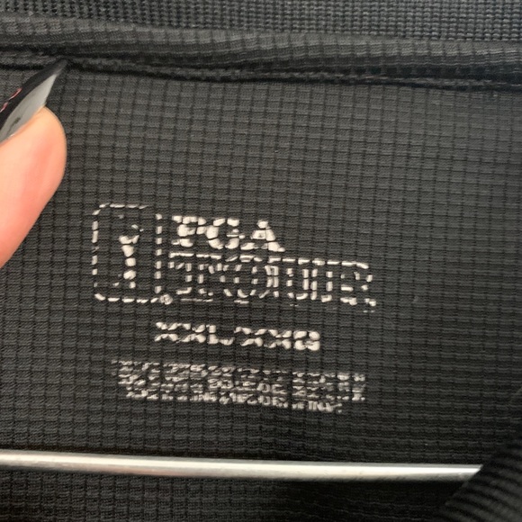 Black PGA Tour Men’s Polo - Picture 4 of 9